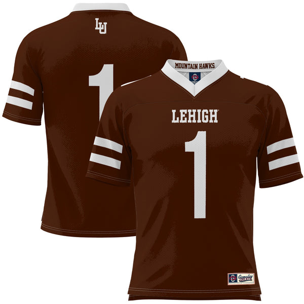 #1 Lehigh Mountain Hawks Football Jersey - Brown