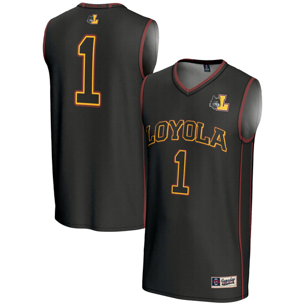#1 Loyola Chicago Ramblers Lightweight Basketball Jersey - Black
