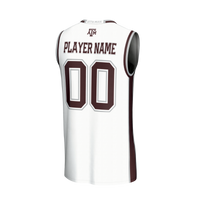 Texas A&M Aggies Lightweight Collegiate Basketball NIL Pick-A-Player Fashion Jersey - White