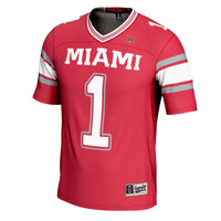 #1 Miami University RedHawks Football Jersey - Red