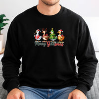Silly Goose Humorous Christmas Graphic Pullover, Merry Goosmas Sweatshirt, Holiday Goose Crewneck, Adorable Winter Season Xmas Apparel