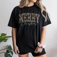 Varsity Letter Holiday Shirt, Merry Christmas Camo T-Shirt, Outdoorsy Winter Graphic Tee, Festive Xmas Top, Present for Men and Women