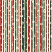 Festive Winter Gift Wrap, Snowflake and Stripes Christmas Wrapping Paper, Holiday Striped Wrapping Paper Roll, Xmas Present Gift Wrap