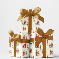 Humorous Barbecue Christmas Gift Wrap, Merry Grillmas BBQ Santa Wrapping Paper, Holiday Cookout Gift Wrap, BBQ Lover Christmas Wrapping Paper