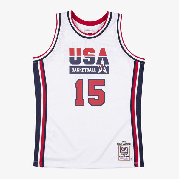 USA Basketball Authentic Jersey Magic Johnson 1992