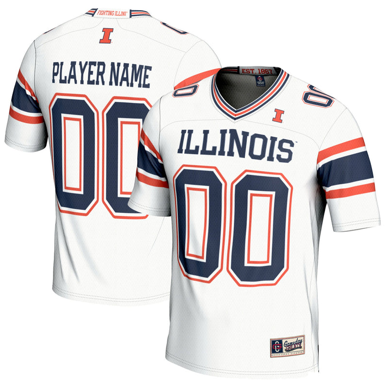 Illinois Fighting Illini NIL Pick-A-Player Football Jersey - White