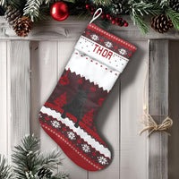 Ugly Sweater Pet Holiday Stocking, Long-Haired Dog Christmas Stocking, Custom Name Velboa Stocking, Fireplace Mantle Decor, Dog Lover Present