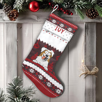 Custom Dog Name Holiday Stocking, Personalized Australian Shepherd Christmas Stocking, Aussie Pet Xmas Stocking, Dog Lover Holiday Decor