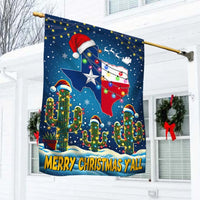 Lone Star State Holiday Yard Flag, Texas Merry Christmas Yall Garden Flag, Southern Christmas Garden Flag, Winter Lawn Decor Present