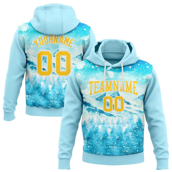 Personalized Holiday Sports Pullover Hoodie, Custom Snowflake Christmas Hoodie, Winter Team Sweatshirt, Custom Stitched Name 