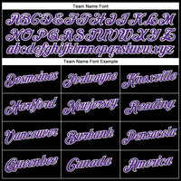 Custom Basketball Jersey - Black White Pinstripe Purple-White Authentic