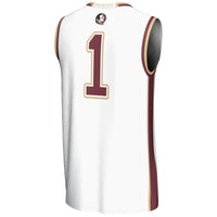 #1 Florida State Seminoles Lightweight Basketball Jersey - White