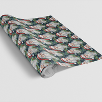 Simply Santa Gift Wrap, Santa Claus Wrapping Paper, Snowflake Christmas Paper Roll, Festive Holiday Gift Wrap, Traditional Present Paper