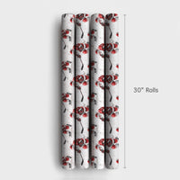 Watercolor Sports Gift Wrap Paper, Hockey Santa Christmas Wrapping Paper, Ice Hockey Holiday Wrapping Paper, Xmas Gift Wrap for Hockey Fans