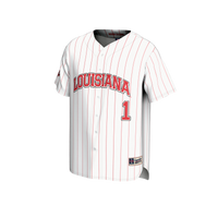 #1 Louisiana Ragin' Cajuns Lightweight Baseball Fashion Jersey - White