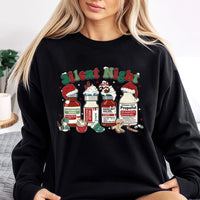 Humorous Medical Vials Holiday Crewneck, Silent Night Christmas Sweatshirt, RN ICU Doctor Nurse Xmas Pullover, Medical Sweater