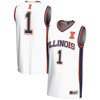 #1 Illinois Fighting Illini Lightweight Basketball Jersey - White