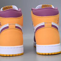 Sneakers, White Purple Gold Colorway, Lace Up Design, Casual Gift for Sneaker Fans