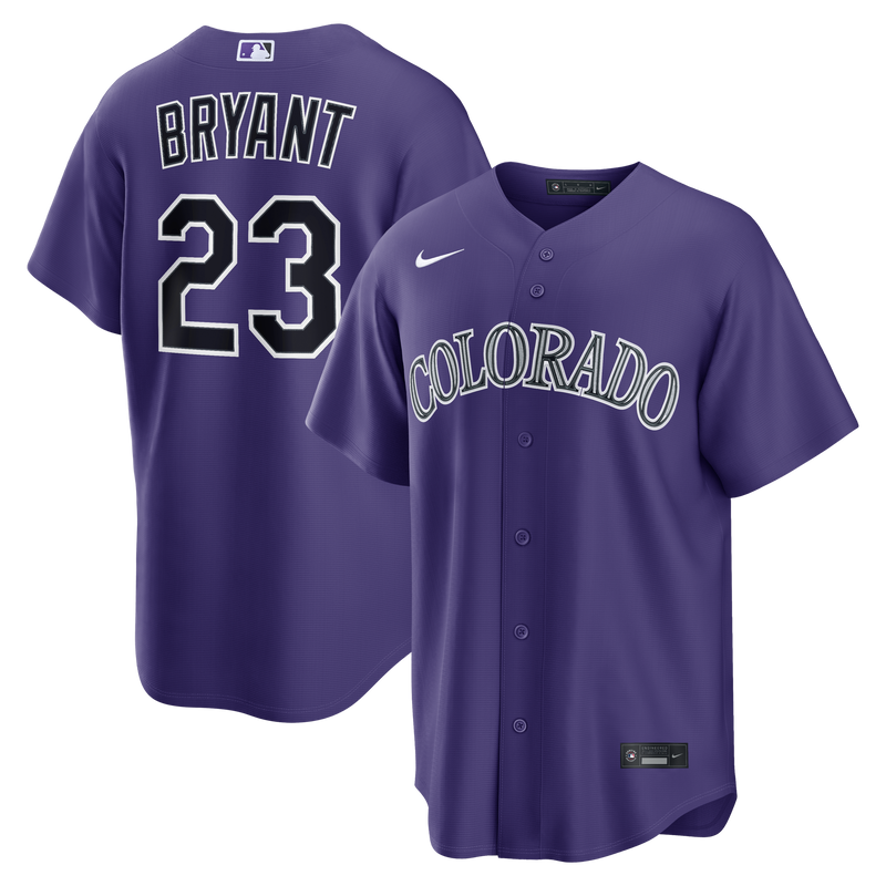 Colorado Rockies Kris Bryant Purple Alternate Replica Jersey