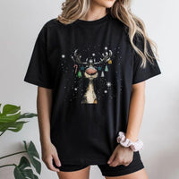 Whimsical Holiday Reindeer Shirt, Adorable Reindeer Christmas T-Shirt, Humorous Xmas Graphic Tee, Retro Reindeer Shirt, Holiday Season Animal Tee