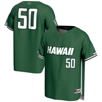 #1 Hawaii Rainbow Warriors Lightweight Baseball Jersey - Green