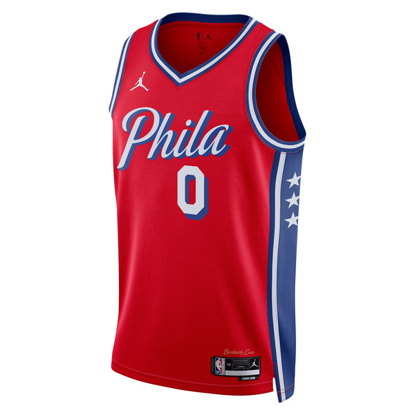 Philadelphia 76ers Statement Edition Swingman Jersey - Red - Tyrese Maxey