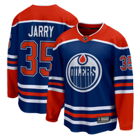 Edmonton Oilers Tristan Jarry Royal Home Premier Breakaway Player Jersey