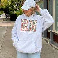 Festive Holiday Nurse Hoodie, RN Registered Nurse Christmas Hoodie, Nursing Student Pullover, Medical Worker Xmas Graphic Hoodie, Nurse Present