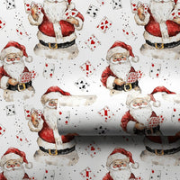 Poker Card Suits Holiday Gift Wrap, Santa Playing Cards Christmas Wrapping Paper, Novelty Xmas Wrapping Paper, Card Player Holiday Gift Wrap