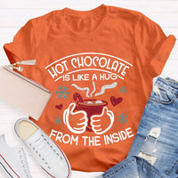 Comfy Winter Holiday Quote T-Shirt, Hot Chocolate Christmas Shirt, Adorable Hot Cocoa Season Tee, Retro Christmas Graphic Shirt, Unisex Xmas Present