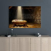 Holy Christmas Story Canvas Print, Nativity Scene Canvas Wall Art, Christian Religious Canvas Decor, Sacred Holiday Home Wall Art