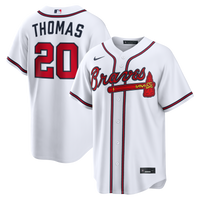 Atlanta Braves Lane Thomas White Home Replica Jersey