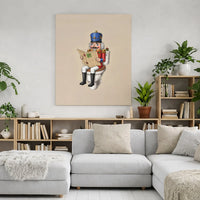 Whimsical Nutcracker Wall Art, Humorous Nutcracker Canvas Print, Holiday Nutcracker Canvas, Humorous Christmas Wall Decor
