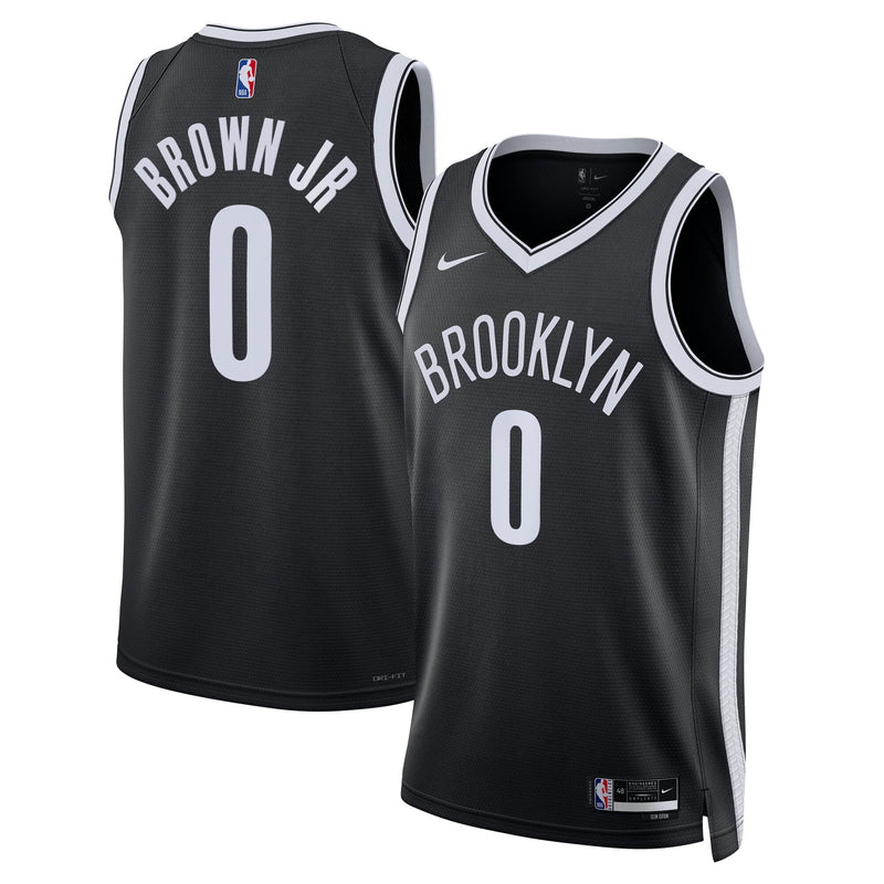 Brooklyn Nets Icon Swingman Jersey - Black - Mikel Brown Jr.