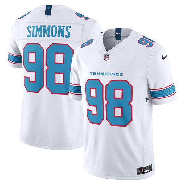 Tennessee Titans Jeffery Simmons White Stitched Limited Jersey