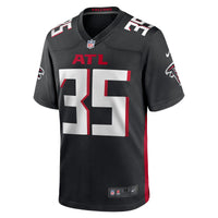 Atlanta Falcons Natrone Brooks Black Team Game Jersey