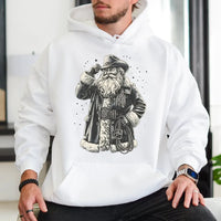 Western Christmas Lasso Hoodie, Cowboy Santa Hoodie, Retro Cowboy Christmas Sweatshirt, Country Santa Graphic Hooded Sweater, Holiday Present