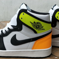 Sneakers, Black Yellow Colorway, Lace Up Design, Casual Gift for Sneaker Fans