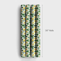 Watercolor Sports Holiday Gift Wrap, Softball Christmas Wrapping Paper, Softball Coach Present Paper, Christmas Tree Sports Wrapping Paper