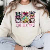 Humorous Nutcracker Shirt, Y'all Are Nuts Christmas Sweatshirt, Holiday Nutcracker Sweater, Retro Xmas Crewneck, Festive Holiday Present