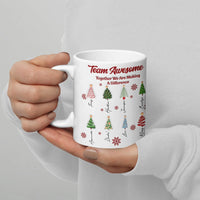 Personalized Christmas Tree Holiday Ceramic Mug, Team Awesome Coffee Mug, Office Staff Appreciation Cup, Coworker Xmas Present
