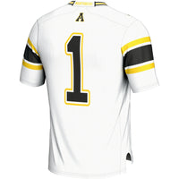 #1 Appalachian State Mountaineers Endzone Football Jersey - White
