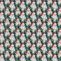 Simply Santa Gift Wrap, Santa Claus Wrapping Paper, Snowflake Christmas Paper Roll, Festive Holiday Gift Wrap, Traditional Present Paper