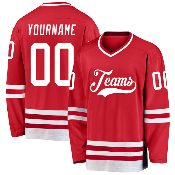 Custom Hockey Jersey - Red White