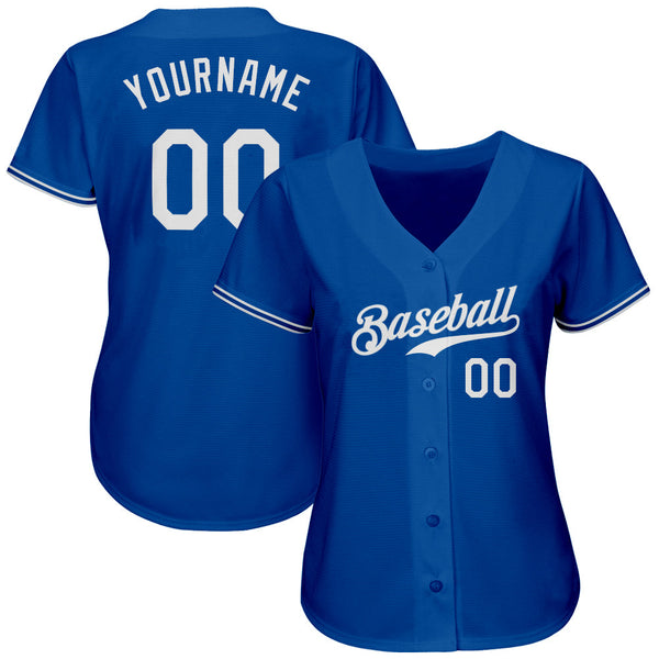 Custom Baseball Jersey - Royal White Authentic